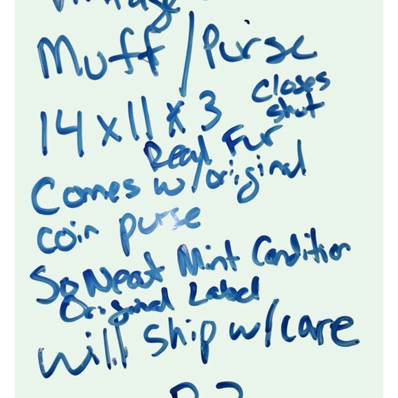 Vintage Fur Brown Beige Muff Purse Coinpurse Snap Closure Gorgeous - Picture 12 of 12